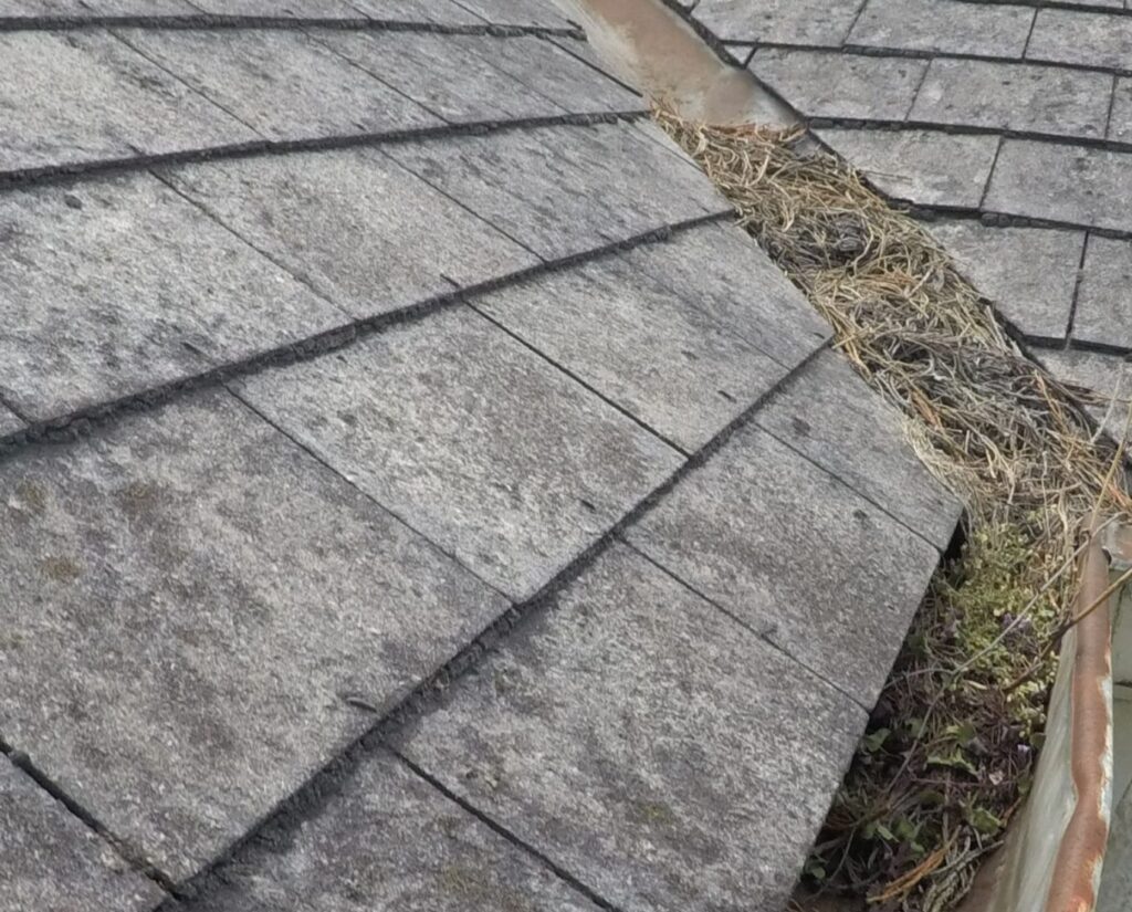Asbestos Tiled Roof and Valley